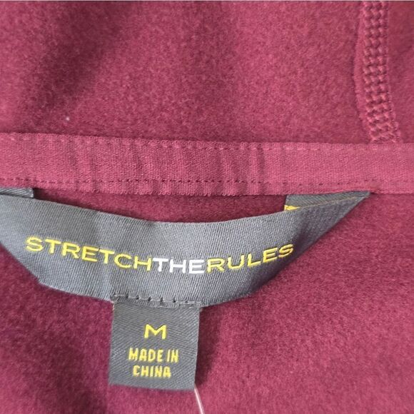 Strwtch The Rules Burgundy Zip-Up Fleece Lined Hoodie NWT - Picture 5 of 9
